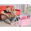 Rectangular Valentines Basket Pink Love Storage Bin Collapsible Heart Hamper