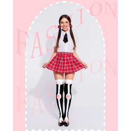 Fourluoo 4 Pair Funny Flamingo Legs Socks for Women 25.6 Inch Knee High Flamingo Feet Socks Novelty Gifts for Gifts