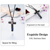 Dletay Cross Necklace for Ashes Stainless Steel Cremation Jewelry for
