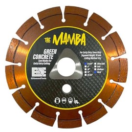 6-3/8" Green Concrete Diamond Saw Blades for Early Entry Cutting - 0.100" Width, Hard Bond