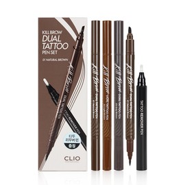 Clio Kill Brow Dual Tattoo Pen No. 03 Gray Brown -R / 클리오 킬 브로우 듀얼 타투 펜 03호 그레이 브라운 -R