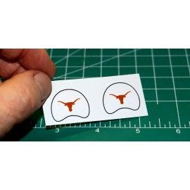 1961-Current Texas Longhorns *DIECUT DECALS ONLY* Mini Football Gumball Helmets