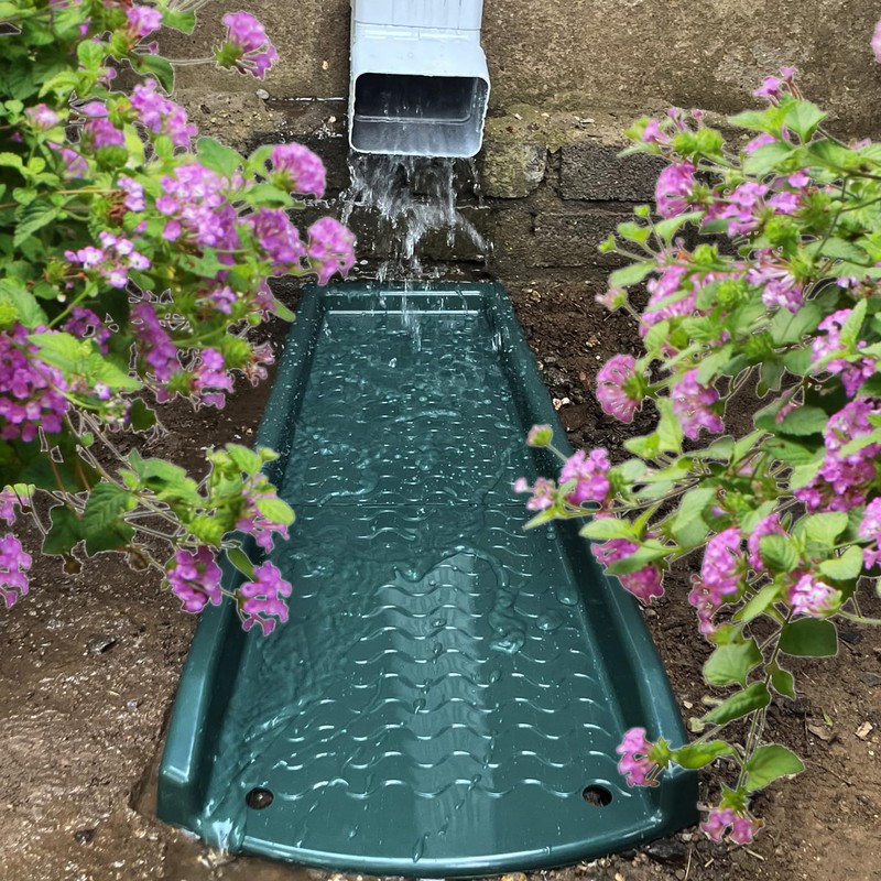 NAACOO 2 Pack Downspout Splash Block, 24" Rain Gutter Downspout