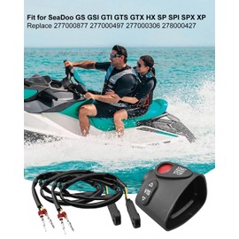 Motorboat Start-Stop VTS Housing Switch Compatible with SeaDoo SP SPX GSI GSX GSX LTD XP 277000877 277000497, One-Touch Control Buttons Replacement for 278000427 278000501 278001115