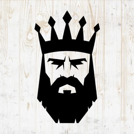 Beard Decals Peel and Stick - Wall Vinyl Decals Stickers - Bearded Man Mustache Barber Barbershop Haircut Hair Stylist Silhouette - Car Window Truck Laptop Tumbler - Salon Shop Room Decor DWSV14018