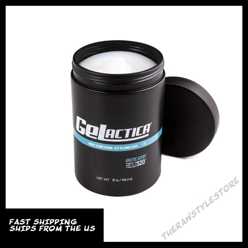 Rev320 GELACTICA GEL 32oz HAIR GEL WITH ORGANIC INGREDIENTS WATER