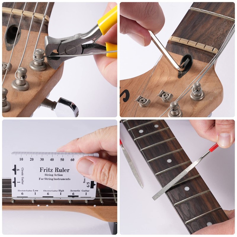 31Pcs Guitar Tool Kit, POGOLAB Guitar Repair Kit, Luthier Tools,
