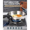 MICHELANGELO Stainless Steel Frying Pan Set, Cooking Pans with Removable