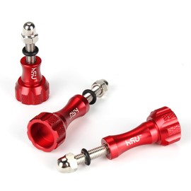 HSU Aluminiumlegierung Schraube und Schraubenschlüssel für GoPro Hero 12/11/10/9/8/7/6/5/4/3 und andere Action-Kameras (Rot)