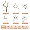 RELBRO Screw Hooks, 6 Sizes Metal Screw in Cup Hooks,