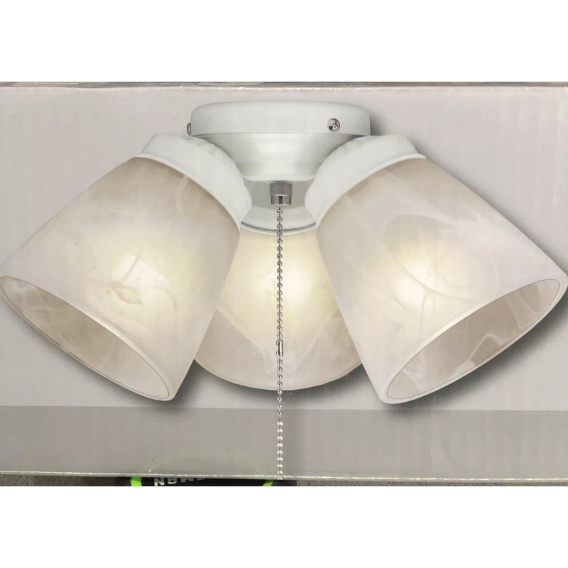 HARBOR BREEZE Ceiling Fan 3-Light KIT Frosted Alabaster Glass Shade
