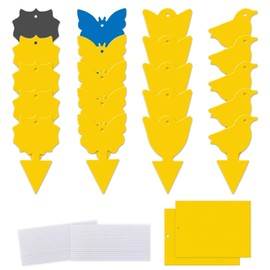 Fruit Fly Traps for Indoors,20pcs Yellow Sticky Fly Traps,Gnat Traps,Bugs Catcher for House Outdoor, Bonus 4 Fly Paper Tubes Home Office (Yellow)