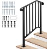LMYYGOO Steps Wrought Iron Handrail Stair Railing ，2 to 3