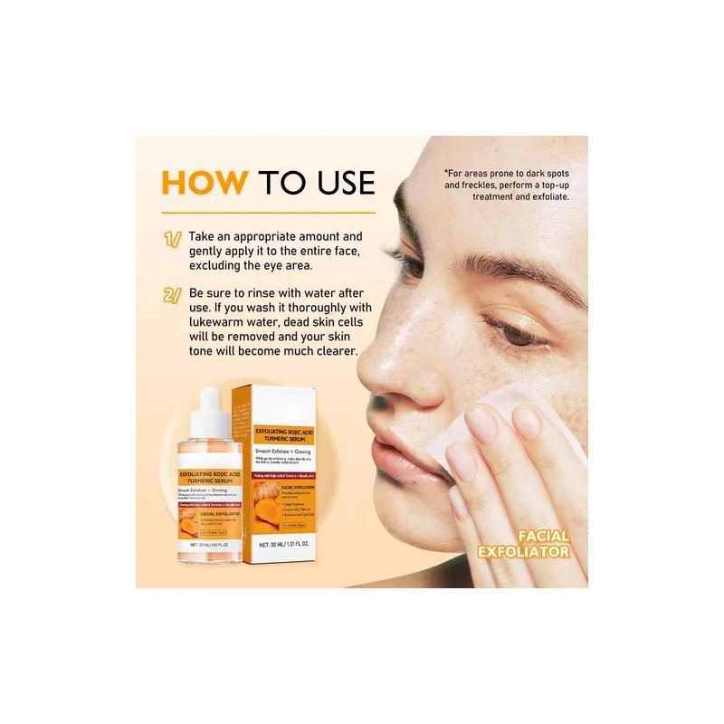 Srum Exfoliante De Crcuma, Corrector Iluminador De Manchas