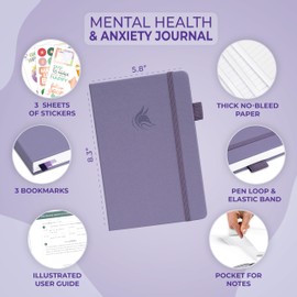 Clever Fox Mental Health & Anxiety Journal – Guided CBT Journal with Prompts for Self Help & Stress Relief – Mood & Emotion Tracker (Lavender)