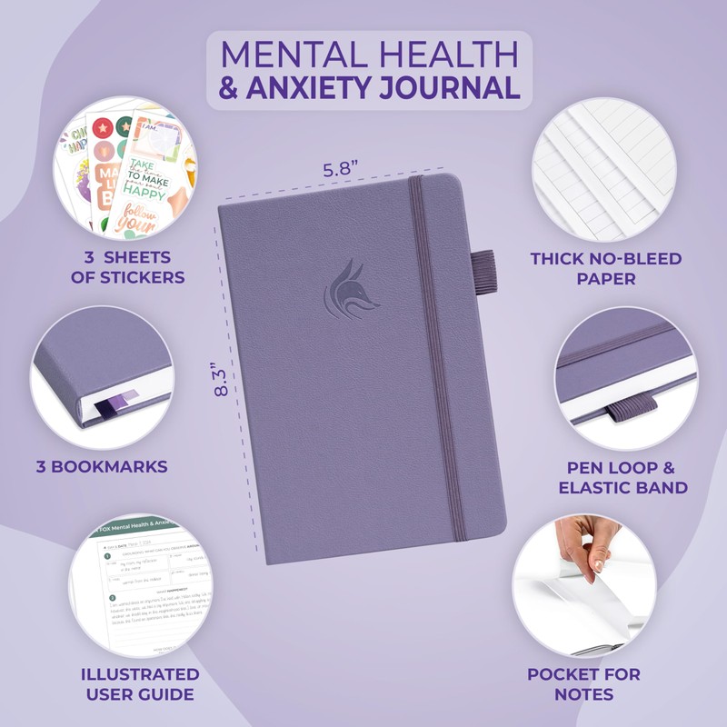 Clever Fox Mental Health & Anxiety Journal – Guided CBT