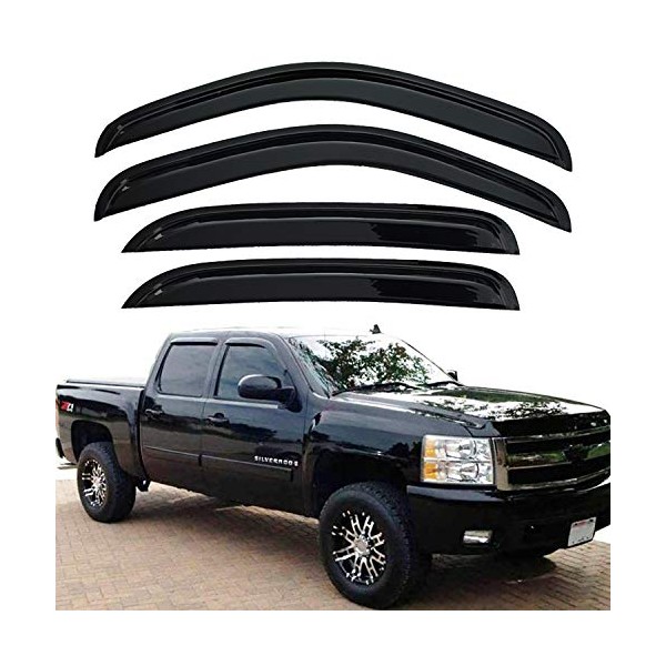 TONOYTIM 4-pcs Sun Rain Snow Guard Vent Shade Window Visors