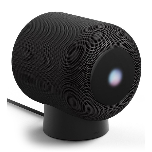 elago HomePod Stand Compatible with Apple HomePod Speaker [Black] – Anti-Slip Silicone Pad, Scratch-Free, Proper EQ, Easier to Control with Better Indicator Visibility