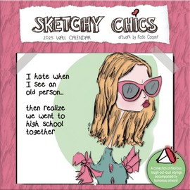 TURNER LICENSING Sketchy Chics 12x12 Wall Calendar (25998012103)