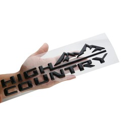 dgea 1x 2019-2021 Chevy Silverado High Country Nameplate Rear Emblem Badge Fender Chrome Fit for Silverado (Gloss Black)