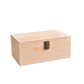 Wooden Boxes for Crafts, Natural Wooden Boxes 6.7 x 5.1 x 3.2 Inch, Reusable Wooden Boxes for Art and DIY Hobbies, Jewelry Boxes and Wooden Gift Boxes for Home Storage