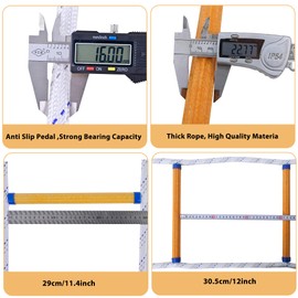 Rope Ladder,65.6FT Fire Escape Ladder 4 Story,Flame Retardant Safety Rope Ladder with Hooks, Emergency Ladder Deploys Quickly,is Portable and Reusable, Fire Escape Ladder Tested to 2000lbs.