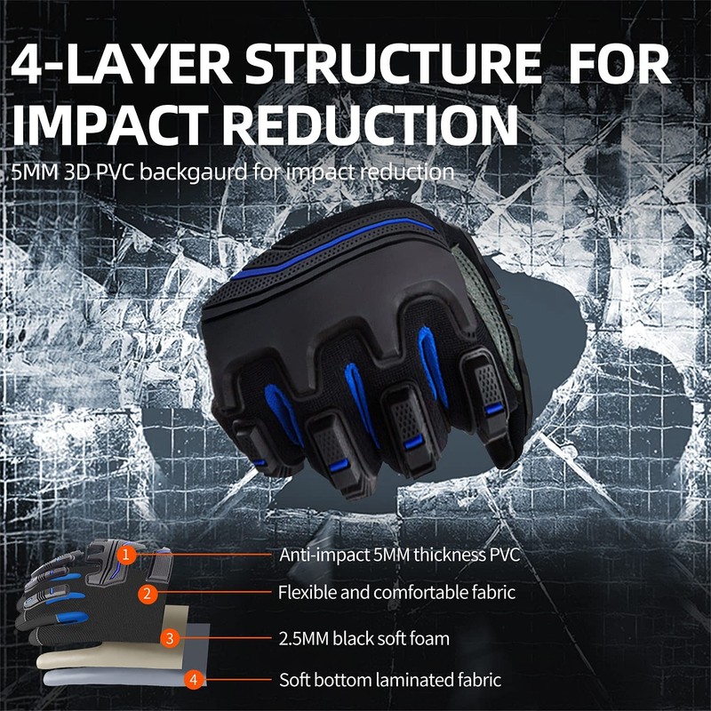 Vgo... Work Gloves Men Touchscreen Anti Impact, Heavy Duty Gloves