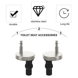 Toilet Seat Hinge Fixings Nuts: 1 Set/ 2pcs Seat Hinge Replacement Toilet Seat Screws Cover Top Fix Nuts Screws Mount Seat Hardware