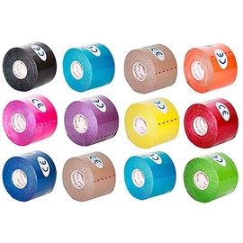 Kinesiology Tape Pro, Athletic Waterproof Muscle Support Adhesive Kinesio Sport Tape for Athletes 2 inches x 16.4 feet Single Roll, 2, 4, 6, or 12 Packs, Assorted Colors (Single Roll, Royal Blue)