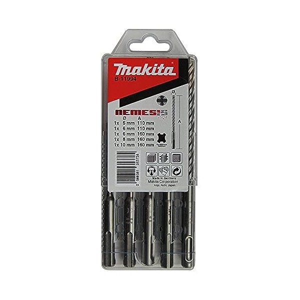 Makita Nemesis SDS+ B-11994 5-Piece Drill Bit Set