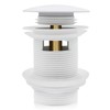 FerdY Pop-up Drain for Freestanding Bathtub, White Finish, cUPC Certification,