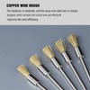 10 Pieces Extended Stainless Copper Wire Cleaning End Brushes Pen