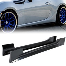 HECASA Side Skirts Compatible with 2012-2021 Subaru BRZ Scion FR-S Toyota 86 Coupe 2-Door ABS Black Extension Rocker Panels