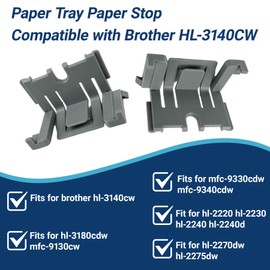 2PCS Paper Tray Paper Stop Compatible with Brother HL-3140CW HL-3170CDW HL-3180CDW MFC-9130CW MFC-9330CDW MFC-9340CDW HL-2220 HL-2230 HL-2240 HL-2240D HL-2270DW HL-2275DW 2250 2130 2132, Grey