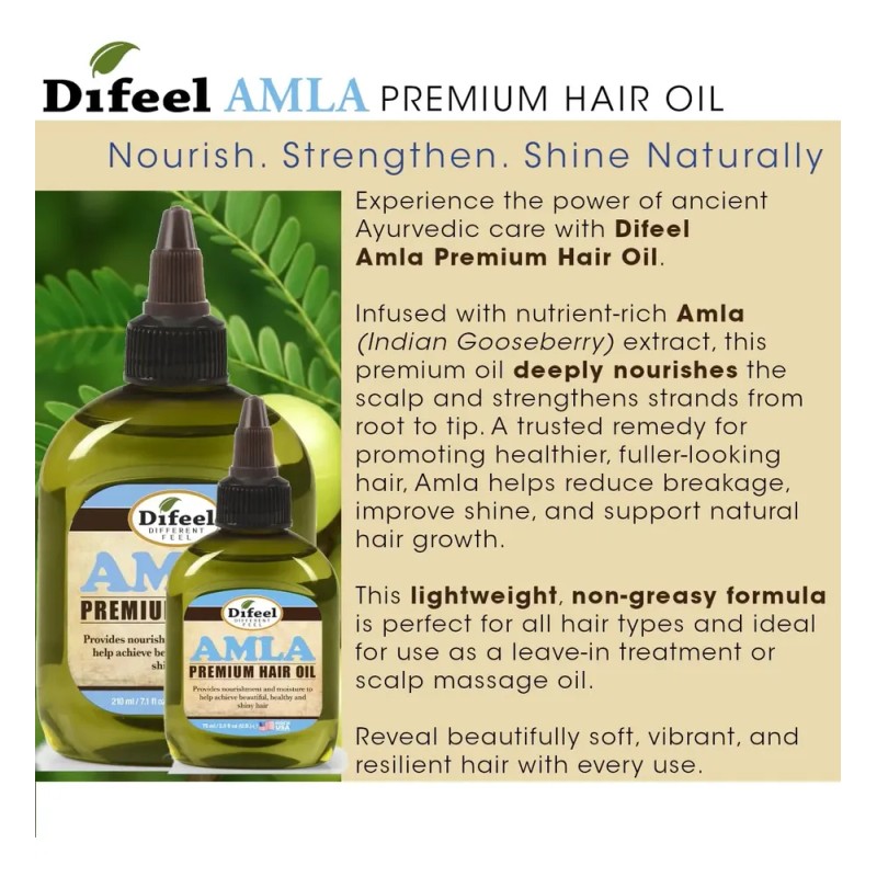 Aceite Para El Cabello Difeel Amla Premium 210 Ml Para