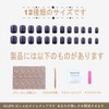 [ALLEVG] Nail Tip, Blue, 24 Pieces, Nail Tip, Short, Autumn,