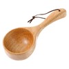 8.3 Inch Wooden Ladle Spoon, Multipurpose Wood Scoop for Bath