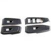 4PCS Carbon Fiber Style Car Window Controls Panel Glass Lift