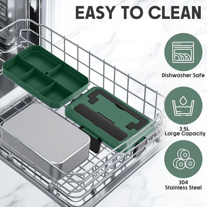 Electric Lunch Box Food Heater: 3.5 Liters Double Layer Heated