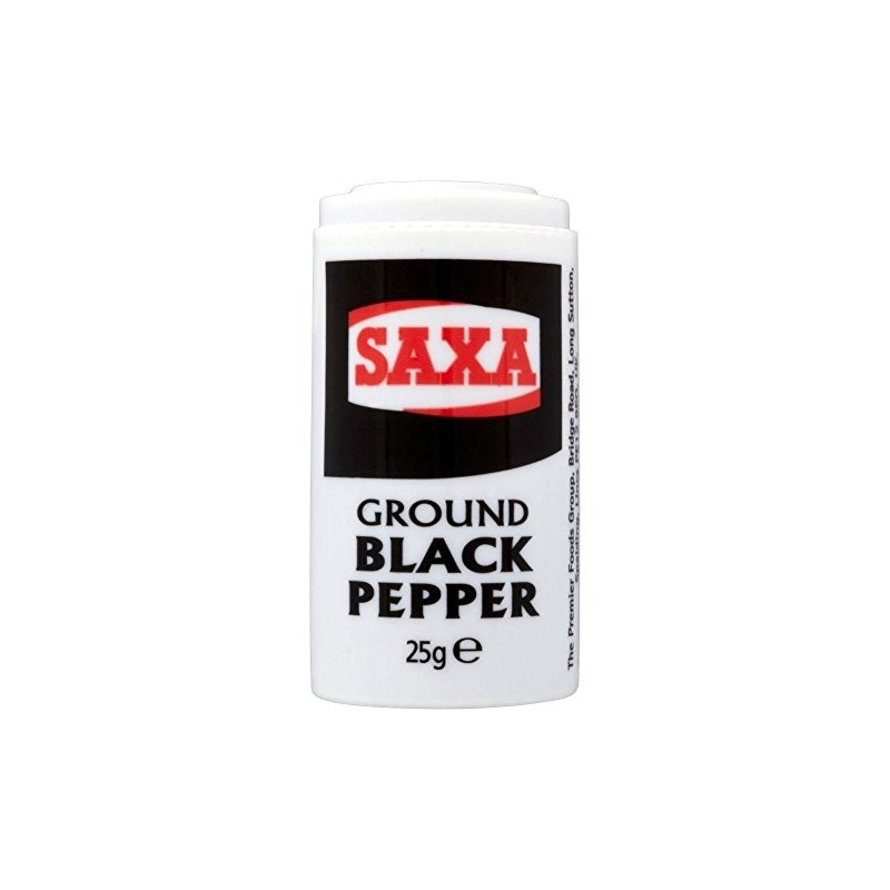 Saxa Ground Black Pepper (25G) - Pack Of 2