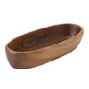 Wooden Serving Tray Easy Cleaning Boat Shape Wooden Food Plate