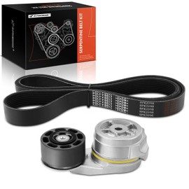 A-Premium Engine Serpentine Belt Drive Kit Compatible with International Harvester 4300/4300LP/MV607 2019 & Kenworth K270/K370 2016, T170 2015-2016, T270, T370 & Peterbilt 325, 330, 337-6.7L