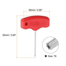 HARFINGTON 2pcs Torx Screwdriver T8 CR-V Steel T Handle Star Key Wrench for CNC Lather Tool Holder