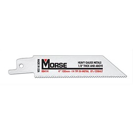 MK Morse RB414T05 Bimetal Reciprocating Saw Blade, 4-Inch 14TPI, 5-Pack