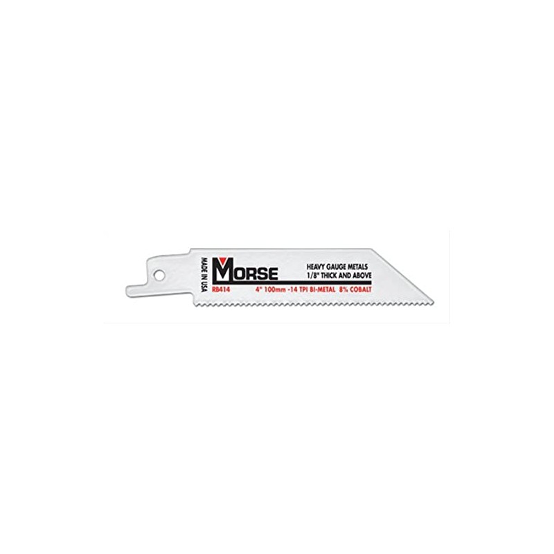 MK Morse RB414T05 Bimetal Reciprocating Saw Blade, 4-Inch 14TPI, 5-Pack
