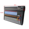 DYRABREST Audio Mixer 12 Channel Live Studio LED Display USB,Professional