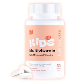 Bettervits Bettervits Kids Multivitamin | Chewable Tablets | 14-in-1 | Recommended Daily Intake | Delicious & Easy to Administer