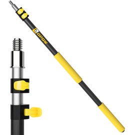 Opow 3.4-8 Telescopic Extension Pole,FT Multi-Purpose Aluminum Alloy Telescoping Rod with Flip-Lock Design, Sturdy for Painting Dusting, High House Maintenance, and Window Cleaning