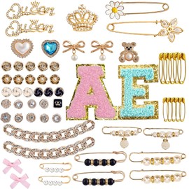 BIIQAKOO Sneaker Shoe Charms for Socks Safety Pins Junk Sock Charms Brooches and Pins for Women Jewelry Charms Kit for Hat Clothes