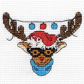 DMC Christmas Character Mini Cross Stitch Kit - Rudolph